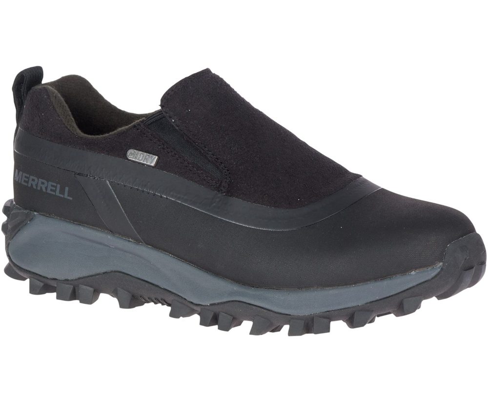 Merrell Slip Ons Black - Thermo Snowdrift Moc Shell Waterproof - Womens 76BSKVMRE